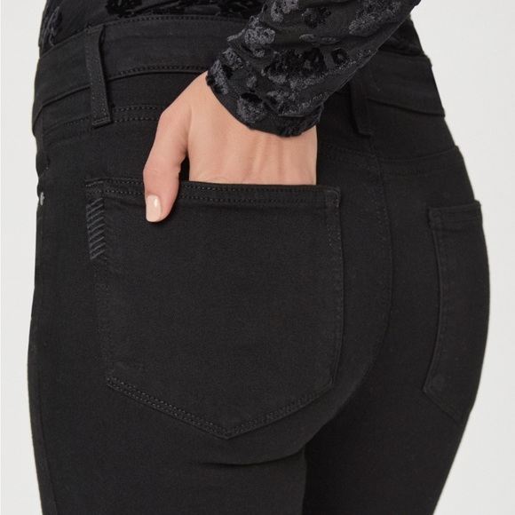 PAIGE Women’s Verdugo Crop Jeans in Black Overdye. - Picture 9 of 10